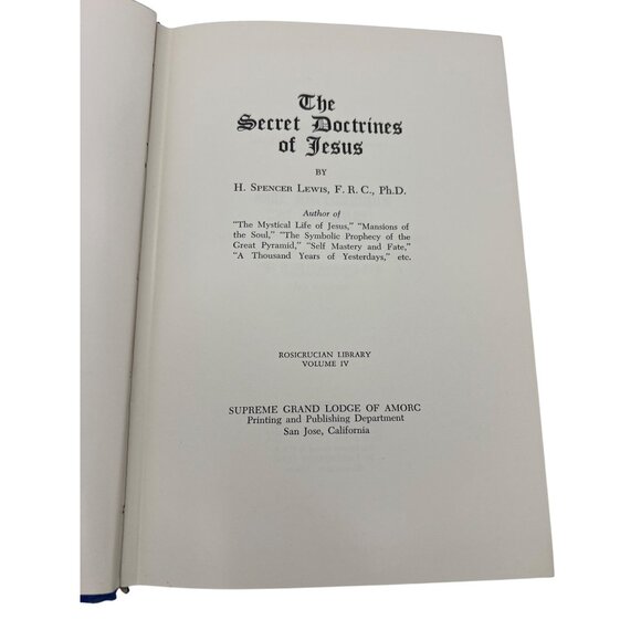 The Secret Doctrines of Jesus H Spencer Lewis 1965 10th Edition Rosicrucian Book - Picture 5 of 10